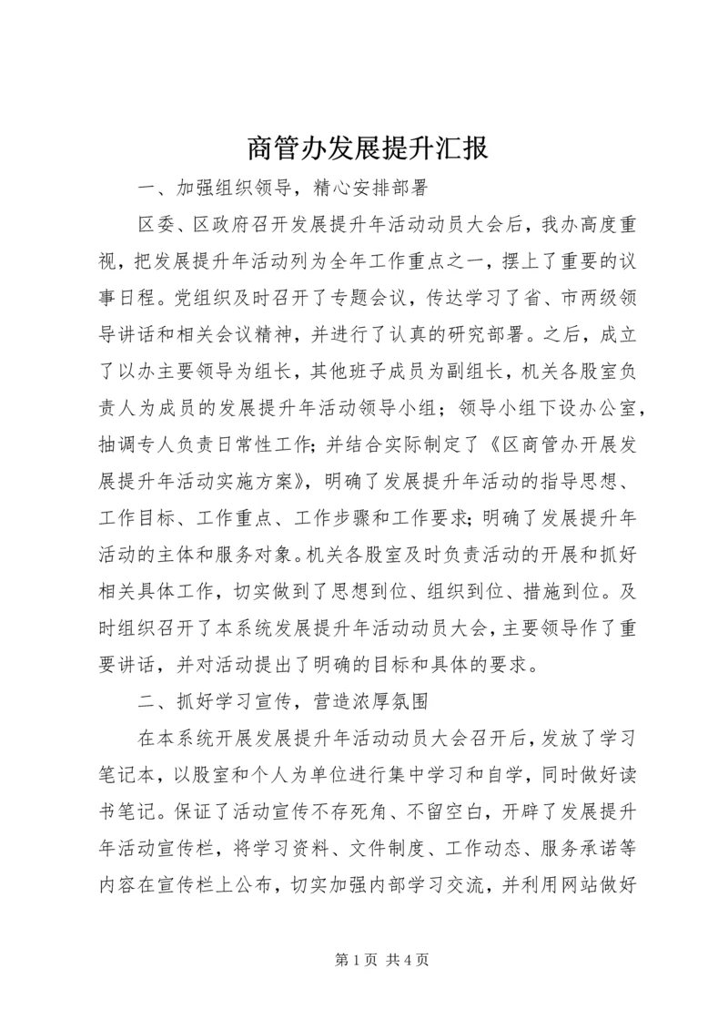 商管办发展提升汇报.docx