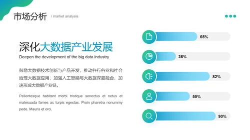 商务风蓝绿渐变通用商业计划书PPT模板j