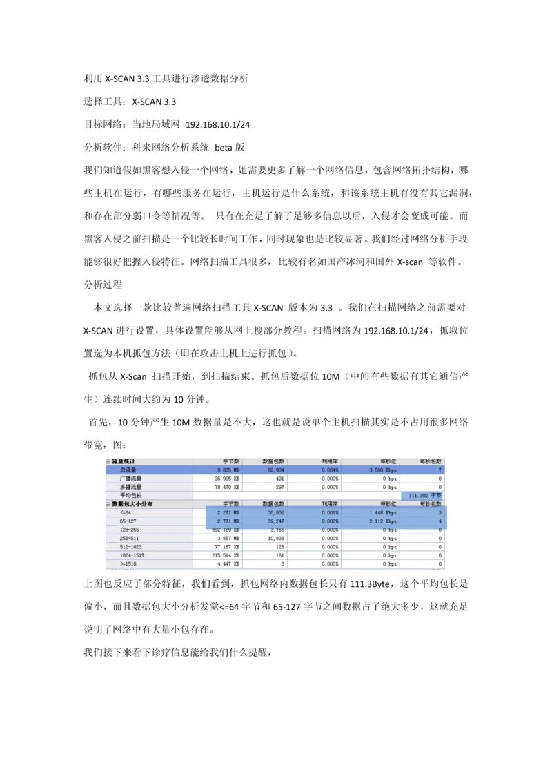 利用XSCAN工具进行渗透的数据分析解决专项方案.docx