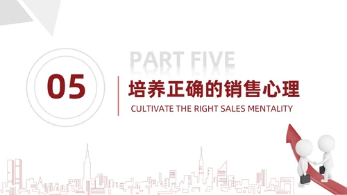 红色简约风销售心理学培训销售心理学培训PPT模板