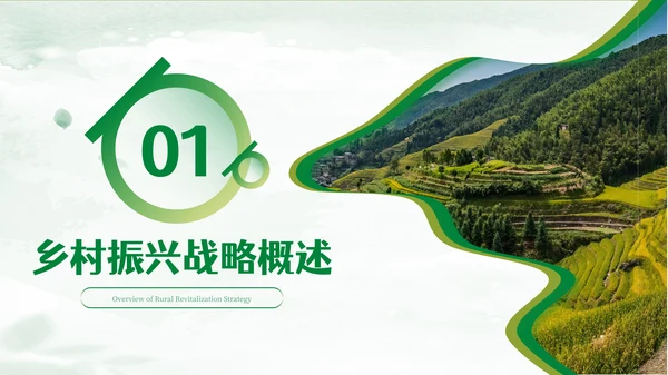 绿色文艺风乡村建设介绍PPT模板