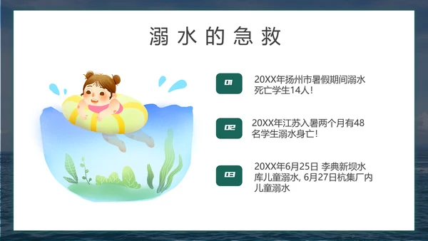 儿童暑期防溺水教育PPT模板