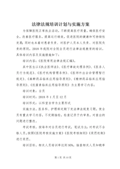 法律法规培训计划与实施方案.docx