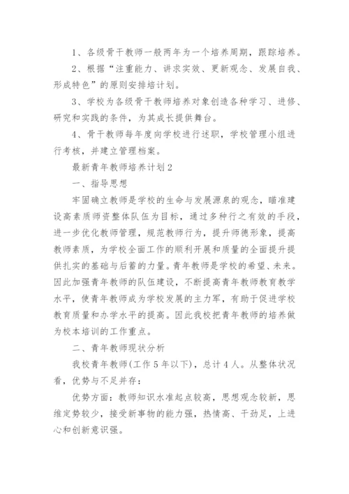 最新青年教师培养计划5篇.docx