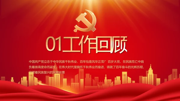 红色党建民主生活会学习主题动态PPT