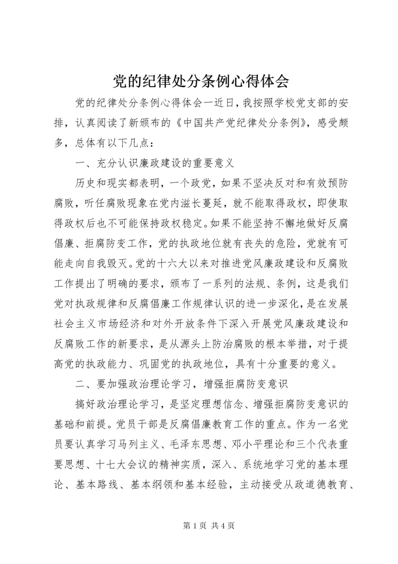 党的纪律处分条例心得体会.docx