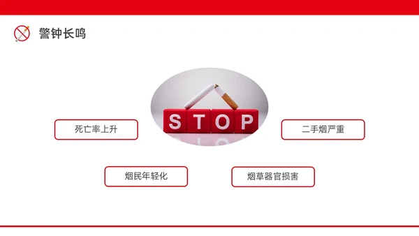 红色水彩简约商务控烟企业培训PPT课件禁烟