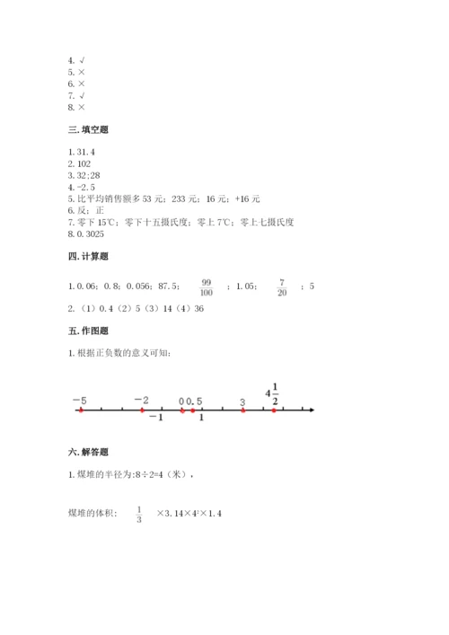 北京版六年级下册数学期末测试卷（轻巧夺冠）.docx