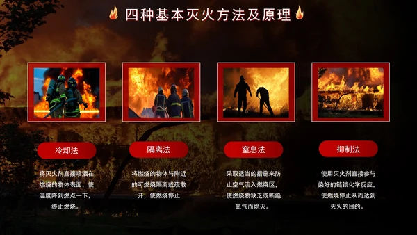 红色实景消防安全及应急演练教育PPT模板