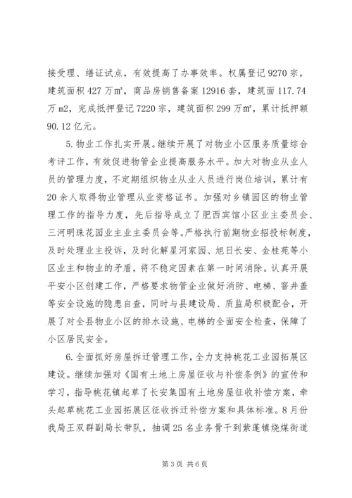 县房产管理局工作报告.docx