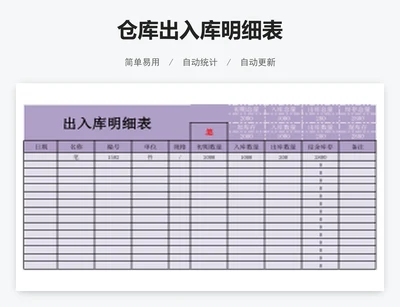 仓库出入库明细表