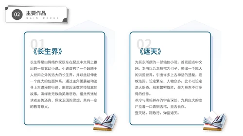 辰东网络小说作家名人介绍PPT模板
