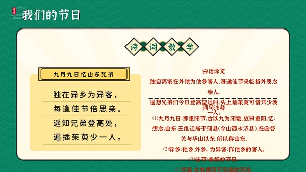 我们的节日传统节日科普教学课件通用PPT模板