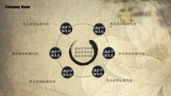 大气古典复古荷花水墨中国风PPT动态模板