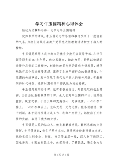 学习牛玉儒精神心得体会 (9).docx