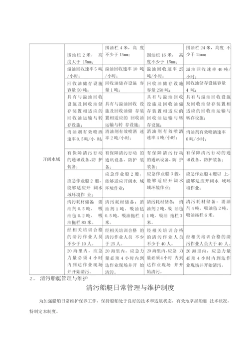 船舶溢油应急及清污管理维护方案.docx