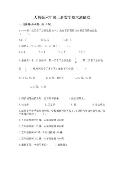 人教版六年级上册数学期末测试卷【名校卷】.docx