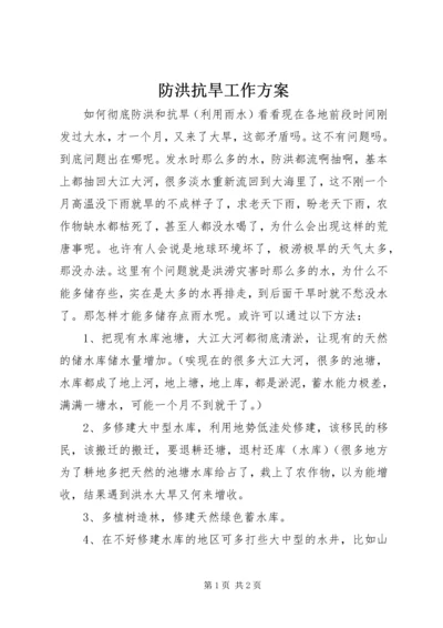 防洪抗旱工作方案 (4).docx