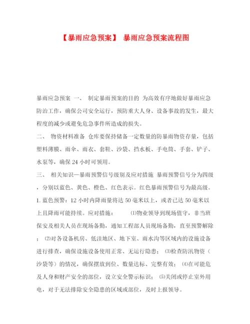 精编之【暴雨应急预案】暴雨应急预案流程图.docx