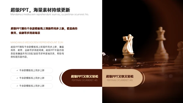 国际象棋公开赛商场博弈论通用PPT模板