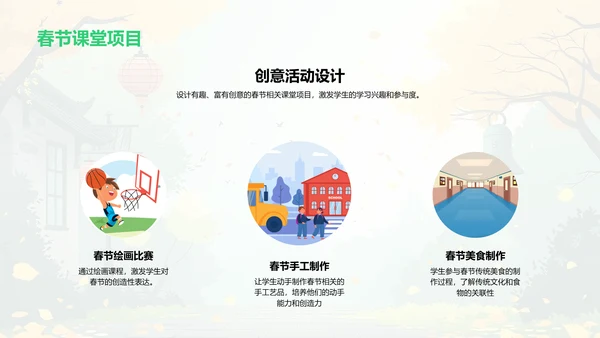 春节文化教学策略PPT模板