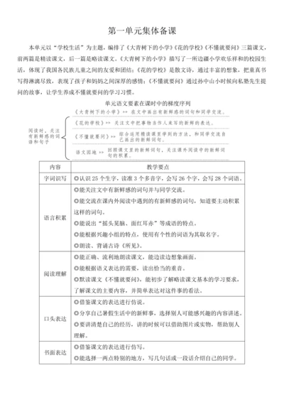 1.大青树下的小学  教学设计