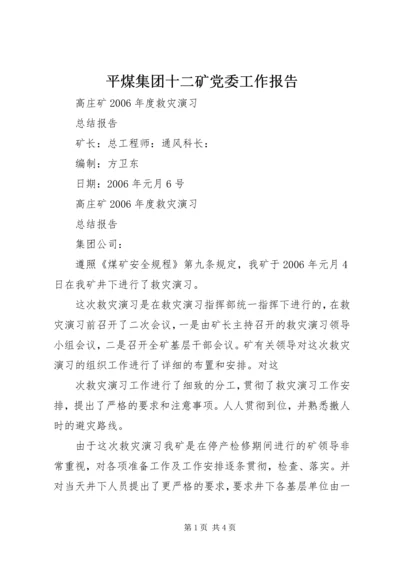 平煤集团十二矿党委工作报告 (3).docx