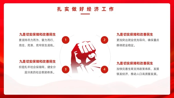 红色党政风中央经济工作会议PPT模板