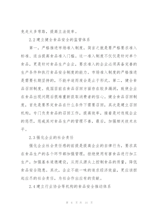 食品检验论文食品检测毕业论文 3篇.docx