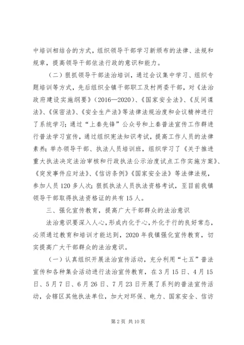 乡镇XX年法治政府建设自查报告.docx