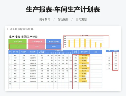 生产报表-车间生产计划表
