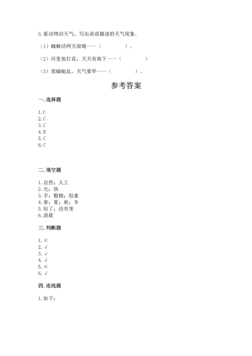 教科版二年级上册科学期末测试卷完整答案.docx
