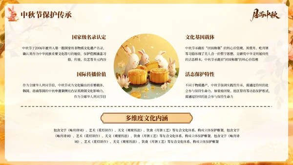 橙色国风中秋佳节PPT模板