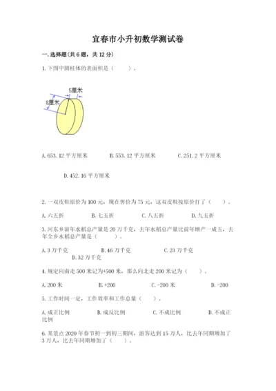 宜春市小升初数学测试卷含答案.docx
