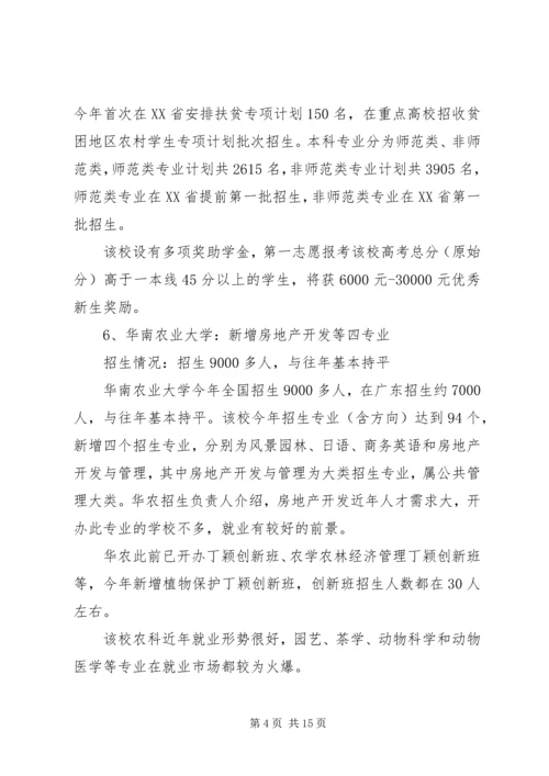 广东25所高校XX年最新招生计划.docx