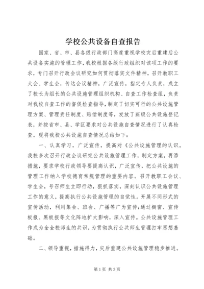 学校公共设备自查报告.docx