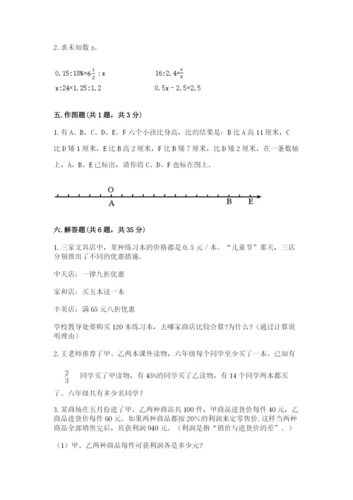 人教版六年级下册数学期末测试卷及答案【有一套】.docx