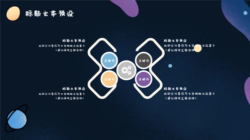 卡通可爱宇宙太空手绘通用PPT模板