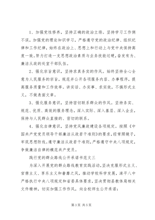 践行党的群众路线公开承诺书.docx