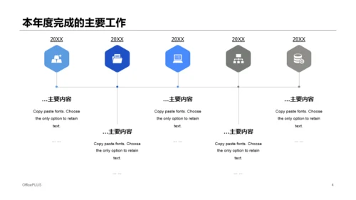 蓝色商务年终报告项目策划书通用PPT模板