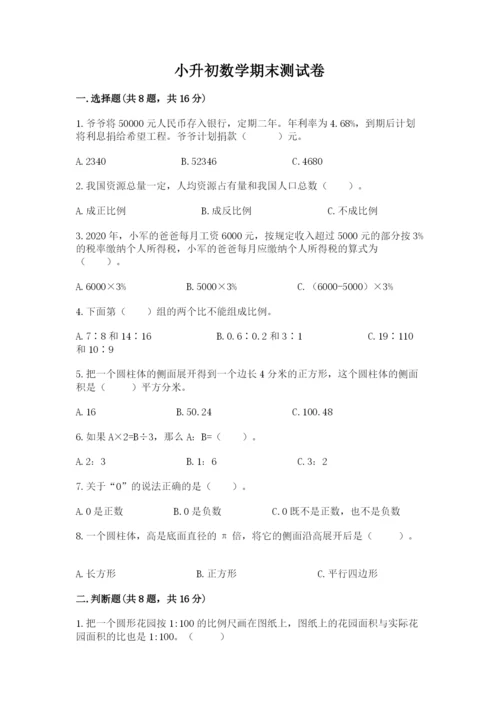 小升初数学期末测试卷（达标题）.docx
