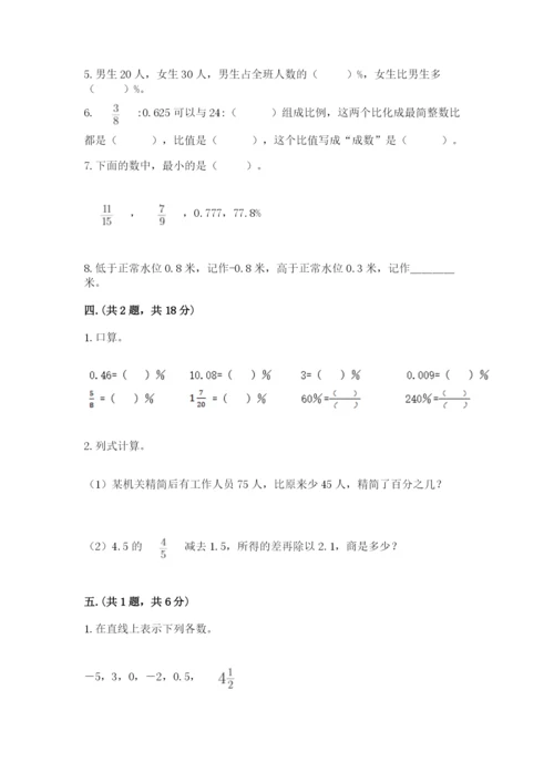 青岛版六年级数学下学期期末测试题含答案【夺分金卷】.docx