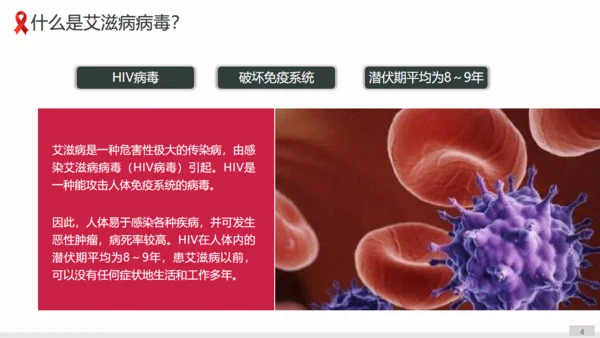 预防艾滋病科普宣讲通用PPT课件