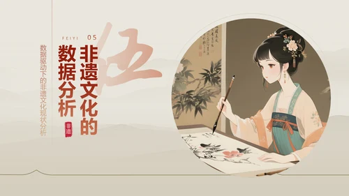 红色中国风非遗文化的传承与推广PPT模板
