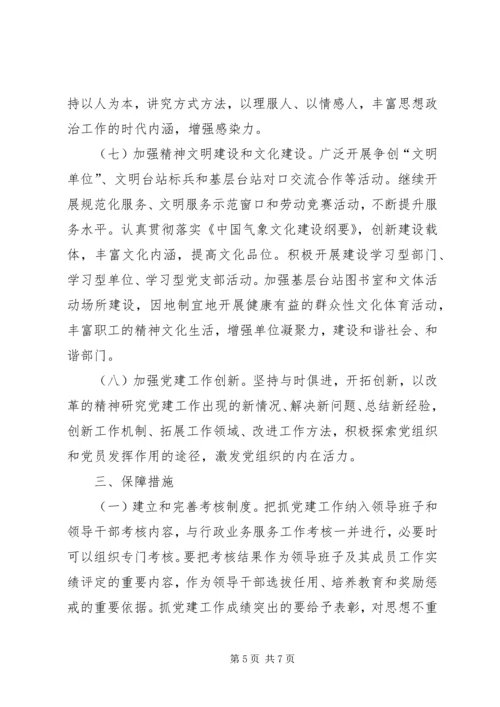 气象局党组工作实施意见.docx
