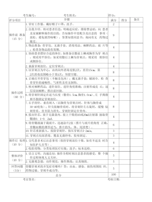 骨髓穿刺术评分表.docx