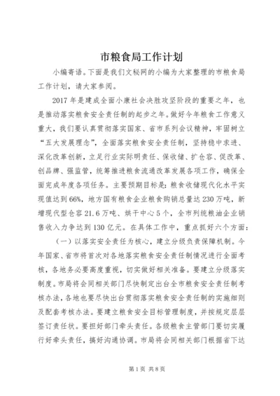 市粮食局工作计划 (6).docx