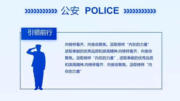 蓝色大气公安警察年终工作总结汇报动态PPT模板