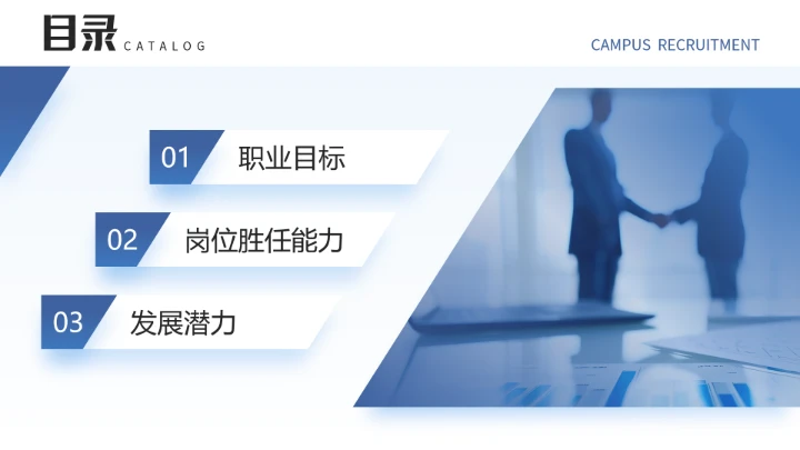 蓝色通用版大学生求职个人综合展示职业生涯规划（财务方向）