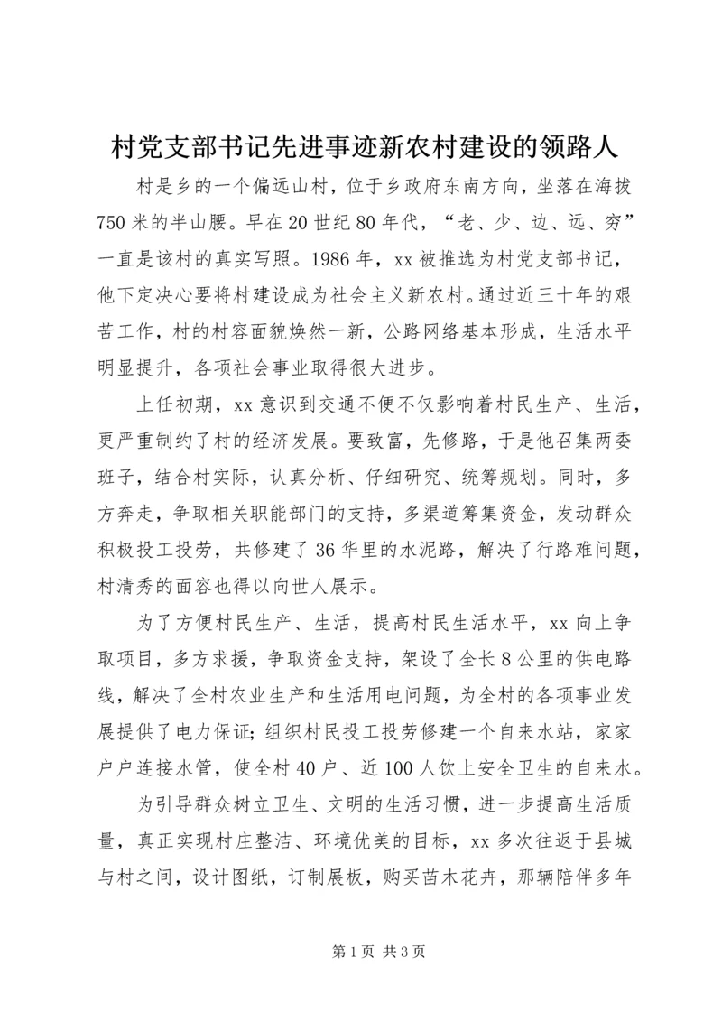 村党支部书记先进事迹新农村建设的领路人.docx